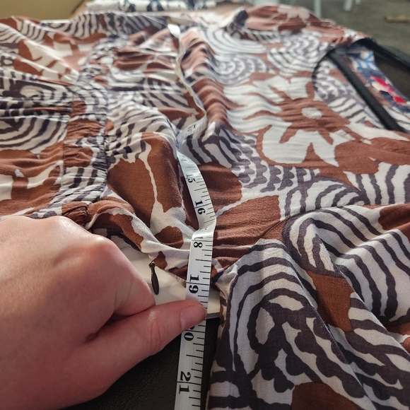 Boden Retro Flower Print Mini Dress Women US 10 Lightweight Earthy 70s Mod - Picture 11 of 12